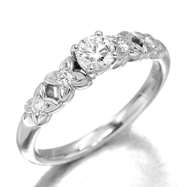 ディオール Dior プラチナ ダイヤモンド リング 8.5号 D0.253ct Pt950