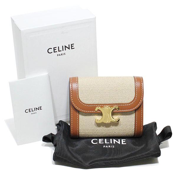 未使用 セリーヌ CELINE スモール フラップウォレット トリオンフ 