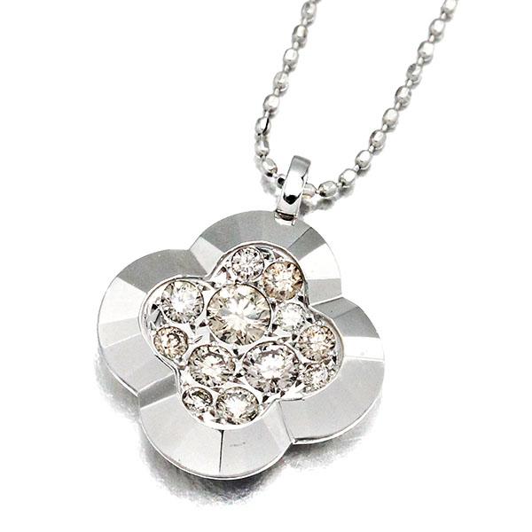 美品♥K18 ブラウンダイヤモンド0.45ctスライドネックレス