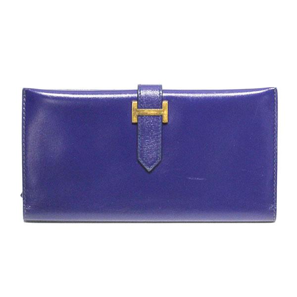 Bearn エルメス HERMES ベアンクラシック ○T刻印 二つ折り長財布
