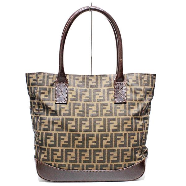 フェンディ FENDI ズッカ トートバッグ 71-16328-0-012 ブラウン FF柄 