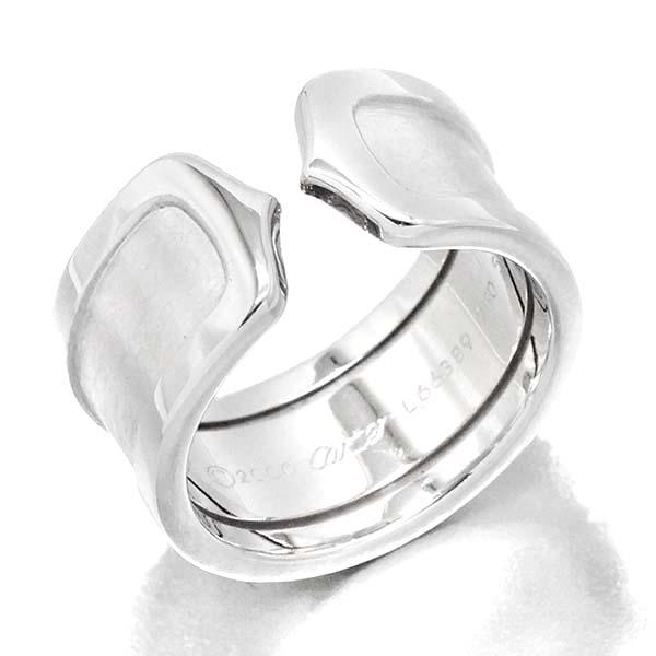 カルティエ Cartier Cドゥ K18WG C2 リング LM #50 ホワイトゴールド 