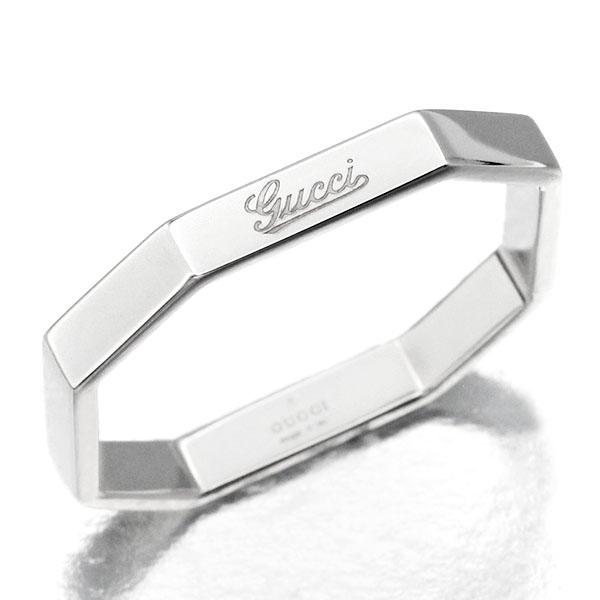 GUCCI（グッチ） 新品仕上げ済み オクタゴナル リング #19 K18WG 指輪