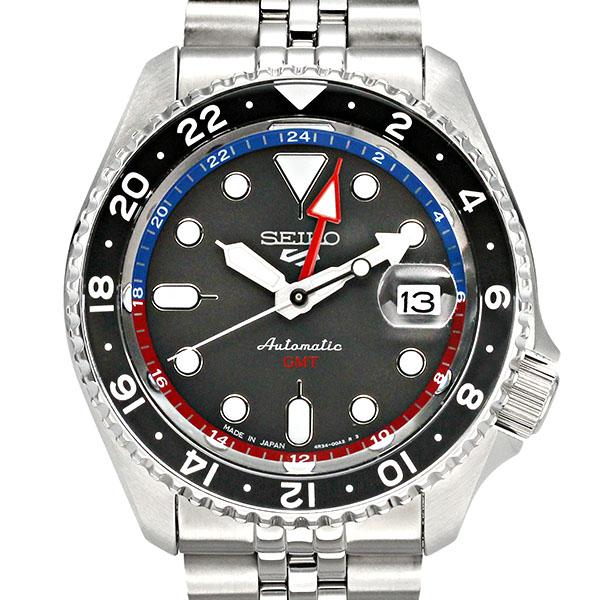 Seiko 5 セイコー SEIKO スポーツ GMT SSK019 4R34-00F0 グレー メンズ