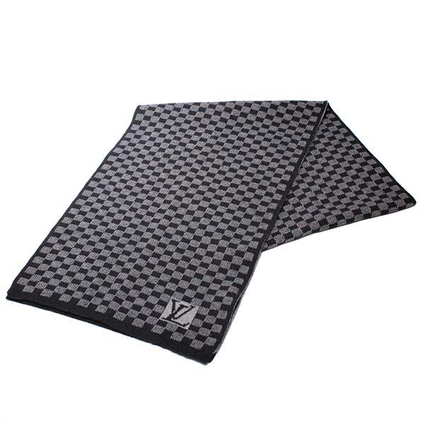 Louis Vuitton ブラック カシミヤ マフラー美品 LOUIS VUITTON（ルイ・ヴィトン） カシミア シルク マフラー ブランド