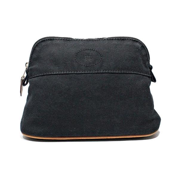 ボリード エルメス HERMES ボリードポーチ 20 ブラック シルバー金具  