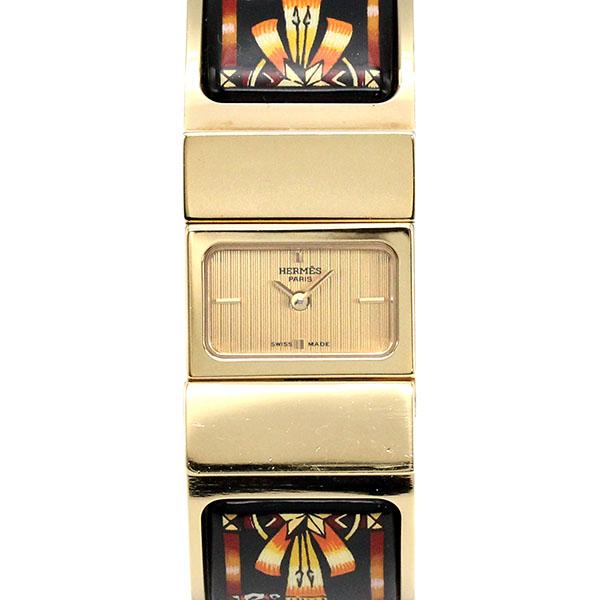 HERMES（エルメス） ロケエナメル L01.201 ゴールド文字盤 レディース