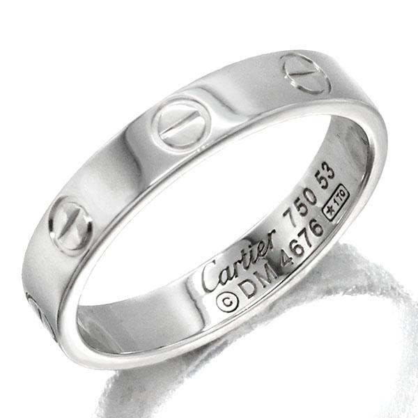 カルティエ Cartier ミニラブリング 18K ホワイトゴールド 53 LOVE（Cartier） カルティエ Cartier ミニラブリング K18WG リング #53