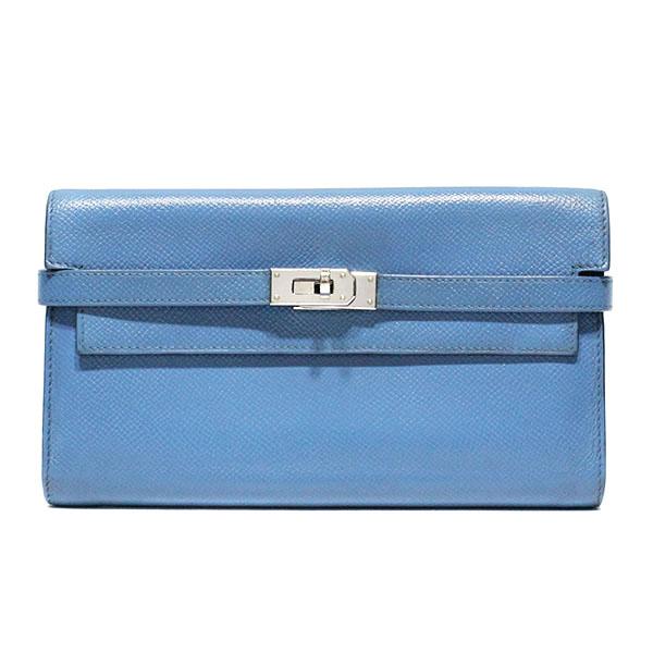 HERMES エルメス ケリーウォレット C刻印2018年　長財布 Kelly エルメス HERMES ケリーウォレット ロング 長財布 ブルー