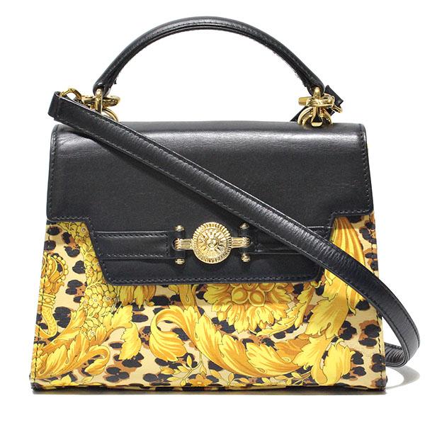 VERSACE（ヴェルサーチェ） ヴェルサーチ レオパード柄 ハンドバッグ 