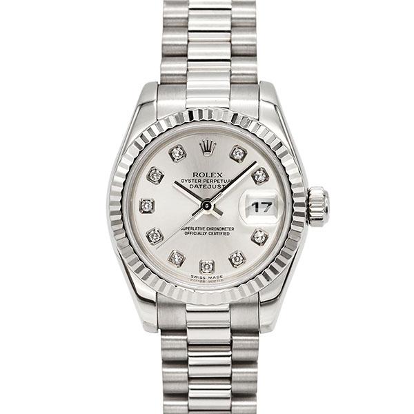 デイトジャスト ロレックス ROLEX 179179G 10Pダイヤ シルバー文字盤 D 