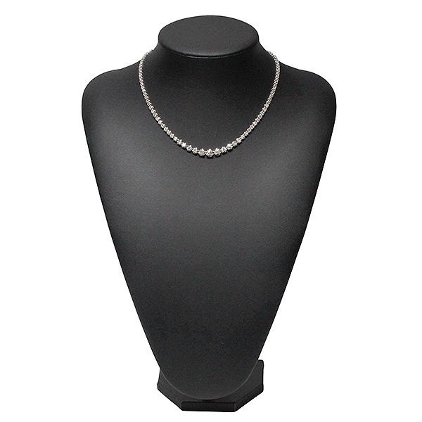 プラチナ ダイヤモンド グラデーション テニス ネックレス D10.00ct 