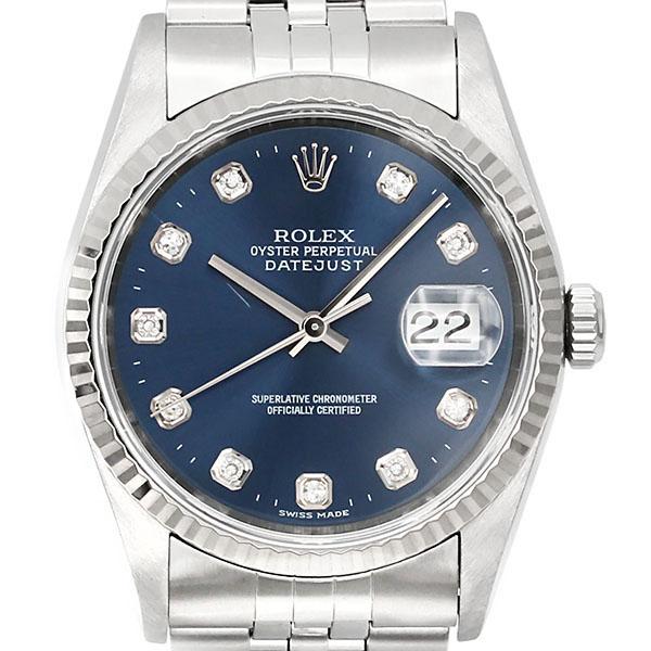 デイトジャスト ロレックス ROLEX デイトジャスト16234G ブルー文字盤