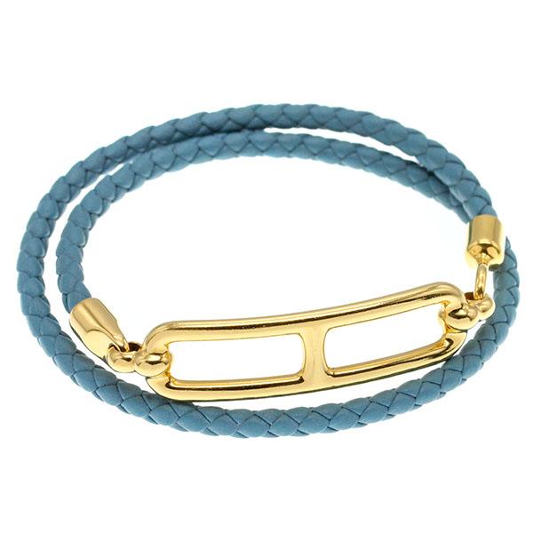HERMES（エルメス） ルリ ドゥブル トゥール レザー ブレスレット T2 