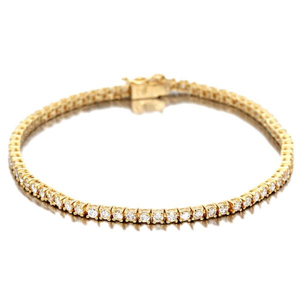ダイヤモンドブレスレット　K18YG D2.00ct テニスブレスレット K18YG ダイヤモンド テニス ブレスレット 17.5cm D2.00ct ゴールド 金