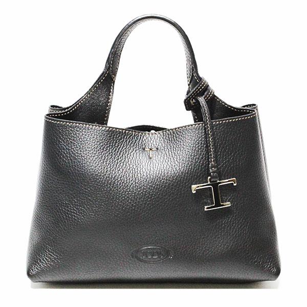 TOD'S トッズ レザー バッグ マイクロ Tタイムレス ブラック TOD'S トッズ Tタイムレス レザー バッグ マイクロ ハンドバッグ