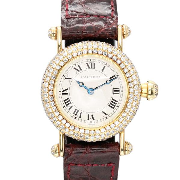 Cartier クォーツ腕時計 アイボリー文字　カルティエ カルティエ サントス ドゥモワゼル WF9008Z8 アイボリー レディース