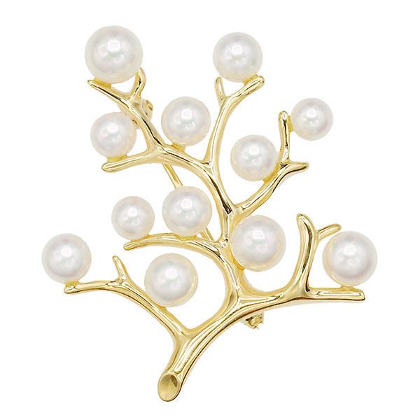 MIKIMOTO（ミキモト） 幸福の木 K18YG パール ブローチ ゴールド750