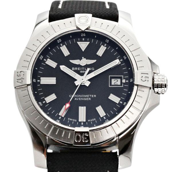 アベンジャー ブライトリング BREITLING A17318 ブラック文字盤 SS 