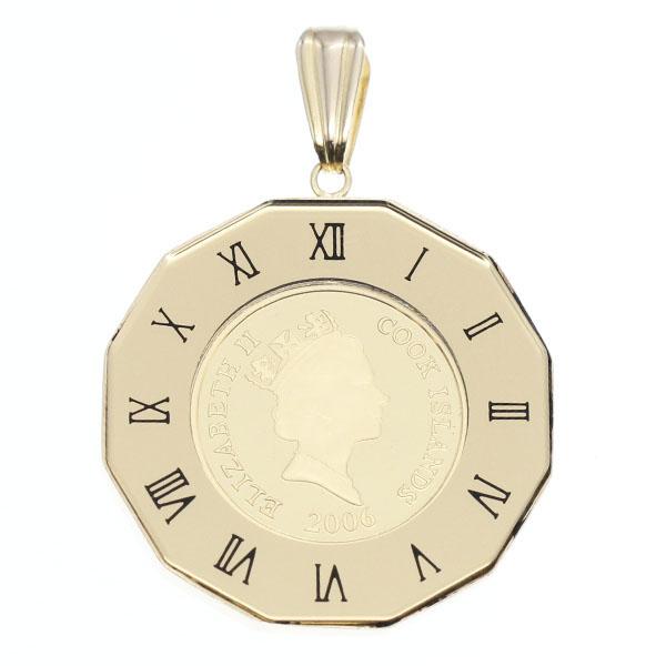 K18YG枠 K24YG エリザベス2世 ペガサスコイン ペンダントトップ 1/20oz
