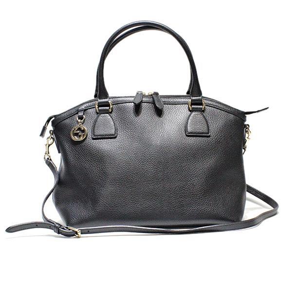 GUCCI（グッチ） ハンドバッグ ショルダーバッグ レザー ブラック 