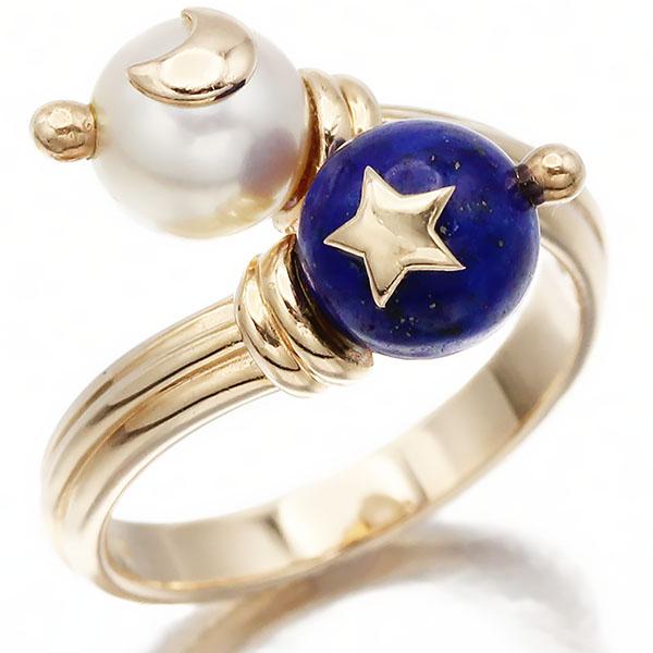 STAR JEWELRY（スタージュエリー） パール ラピスラズリ リング 12号 