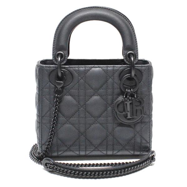 レディディオール マットブラック DIOR】LADY DIOR レディーディオール マットブラック バッグ (Dior