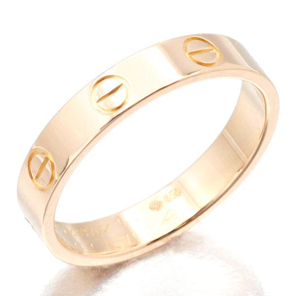 カルティエ Cartier ミニラブ リング #54 K18PG ゴールド Love
