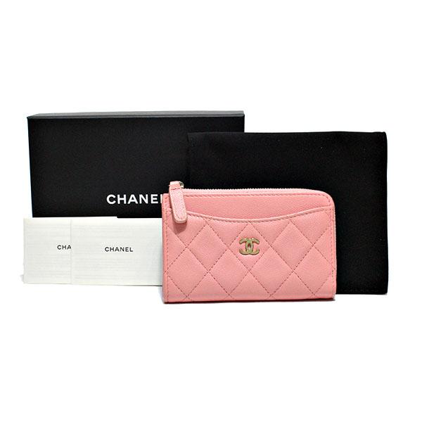 キャビアスキン シャネル CHANEL マトラッセ クラシック ジップ カード
