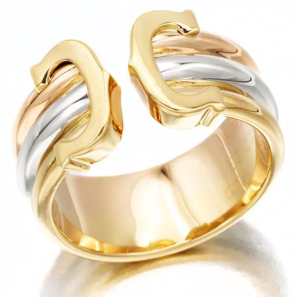 カルティエ　ゴールドシルバー二重リング Cartier（カルティエ） 新品仕上げ済み Cartier 2C リング #53 K18