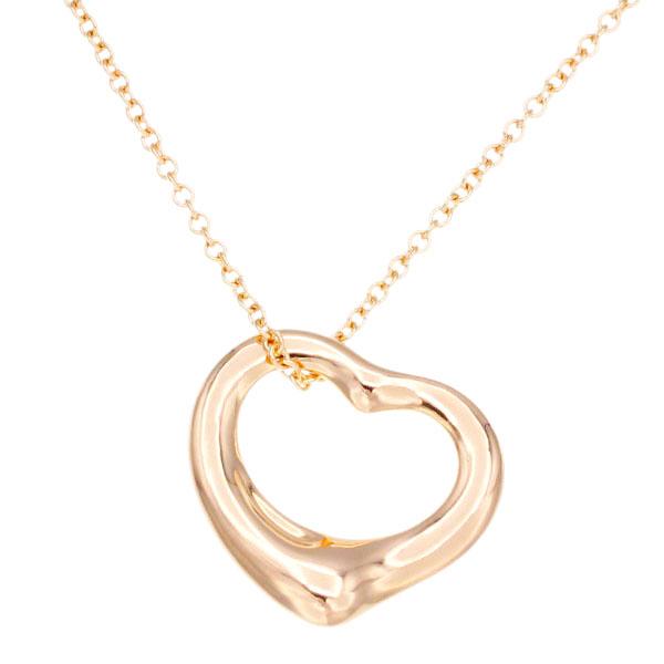 ティファニー　TIFFANY　K18PG オープンハートネックレス　41センチ Elsa Peretti ティファニー TIFFANY&Co. エルサ・ペレッティ オープン
