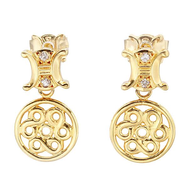 CELINE（セリーヌ） CELINE K18YG ダイヤモンド D0.02ct×2 ピアス 両耳