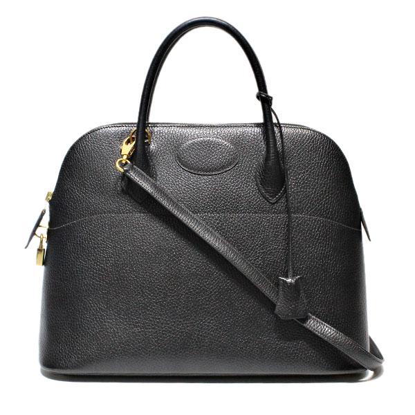 エルメス HERMES ボリード35 アルデンヌ ブラック 〇Y刻印 1995年製 ゴールド金具 2WAYバッグ ショルダー レディース 中古 正規品 黒 本革