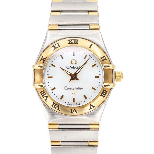 オメガ OMEGA コンステレーション ミニ 1362.70 ホワイトシェル文字盤 SS/YG レディース腕時計 クォーツ 23mm 中古 コンビ プレゼント