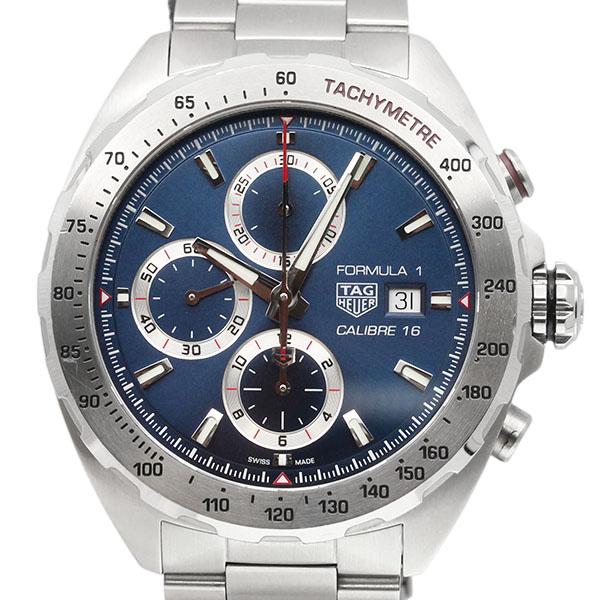 タグホイヤー TAG Heuer フォーミュラ1 Formula 1 クロノグラフ CAZ2015.BA0876 ブルー文字盤 SS メンズ腕時計 自動巻き 44mm 中古