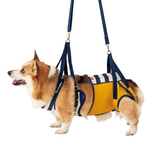 LaLaWalk 中型犬用 ボーダーミモザ CL ララウォーク 介護用・歩行補助ハーネス