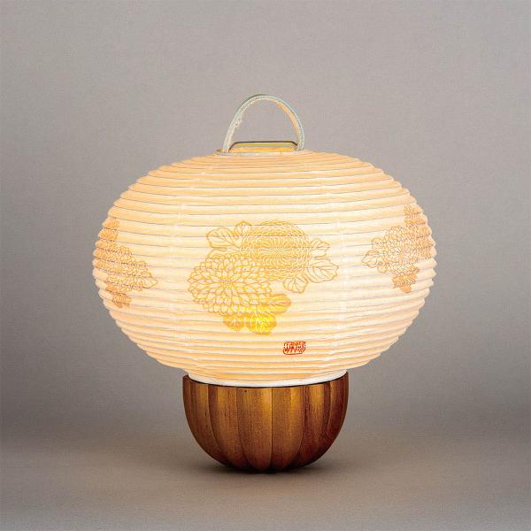 盆提灯 初盆 NOW灯 和紙 大内 菊  コードレス LED 樹峰 岐阜提灯 盆ちょうちん  ミニ コンパクト