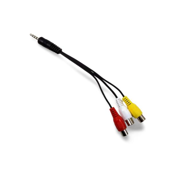 4極3.5mmプラグ RCA変換ケーブル 23.5cm4極3.5mmプラグをRCAメス（赤白黄）に変換できる便利なケーブルです。AV機器、車載モニター、ヘッドホン端子などに対応。映像と音声の接続や延長に最適です。・商品詳細長さ：約23.5c...