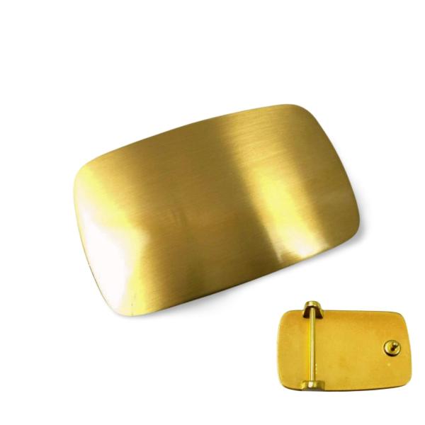 シンプル プレート バックル ゴールドスタイリッシュなアンティーク調バックルで、ベルトを個性的に演出！・商品詳細色：ゴールドサイズ：約7.8cm X 5cm対応ベルト幅：最大3.8cmまで重さ：約115g材質：真鍮製・特徴アンティーク調デザ...