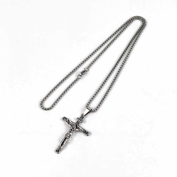 クロス ネックレス ペンダント 十字架 ステンレス シルバー