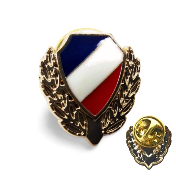 フランス国旗 紋章 ピンバッジ 麦穂 1.6cmX1.7cm フランス パリ ピンズ