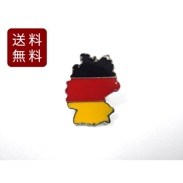 ドイツ 国の形 ピンバッジ 国旗 2cm X7cm 送料無料 : まるともストア