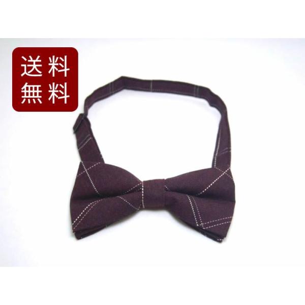 蝶ネクタイ ボウタイ今注目のおしゃれアイテムの蝶ネクタイ！カジュアルなジャケットスタイルやパーティーシーンにもおすすめのアイテムです。カラー：ワインXホワイトサイズ：結びサイズ約11.5cm X 6cmベルトは調整可能です。パッケージはあり...