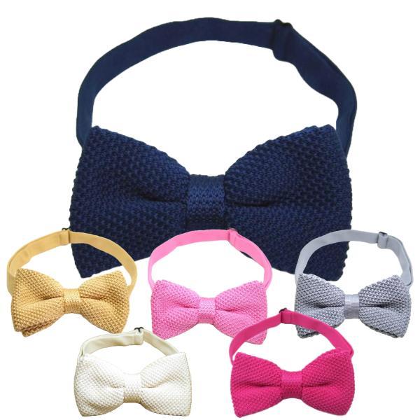 爆買 ニット蝶ネクタイ 全6色今注目のおしゃれアイテムの蝶ネクタイ カラー：ネイビー、ベージュ、ピンク、グレー、シンプルアイボリー、ローズピンクサイズ：結びサイズ約11cm X 6.5cmベルトは調整可能です。カジュアルなジャケットスタイル...