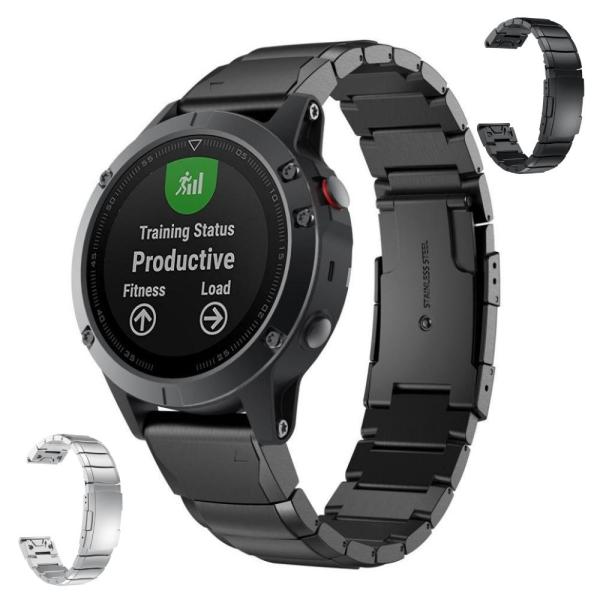 GARMIN ガーミン 交換用ベルト 全2色935/Approach S60/Fenix 5に対応します。カラー：ブラック、シルバー重さ：約80gベルトのみです。時計本体は付属しておりません。パッケージは外してお送りします。