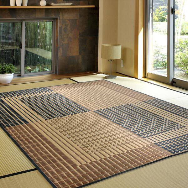 HAGiHARA ラグ 国産い草ラグ カーペット 裏貼無約191×191cm 右京 HAGiHARA ラグ 国産い草ラグ カーペット 裏貼無約191×191cm 右京