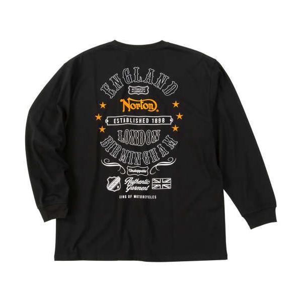 大きいサイズ Norton 天竺長袖Tシャツ 3L 4L 5L 6L 8L ブラック ラッピング可 送料無料 即日発送 大きいサイズ Norton 天竺長袖Tシャツ 3L 4L 5L 6L 8L ブラック
