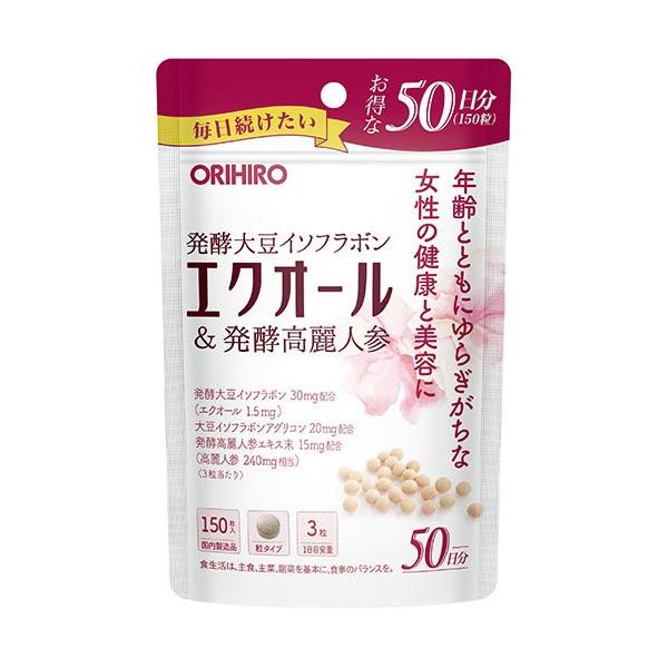 [Release date: November 4, 2023]オリヒロ エクオール＆発酵高麗人参徳用大人気エクオール＆発酵高麗人参徳用が登場！ １）エクオール1．5mg配合 発酵大豆イソフラボンを1日目安量中に30mg配合し、エクオールと...