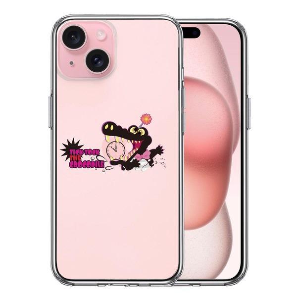 iPhone15 ケース クリア ピーターパン ワニ スマホケース 側面ソフト