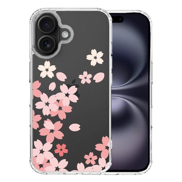 iPhone16 ケース クリア 桜 スマホケース 側面ソフト 背面ハード iPhone16 ケース クリア 桜 スマホケース 側面ソフト 背面ハード